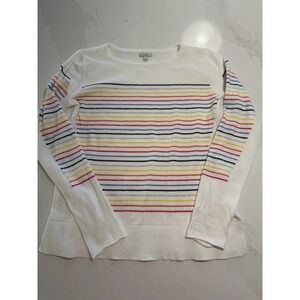 Project Women's Pullover Sweater Small Multicolor Striped Crewneck